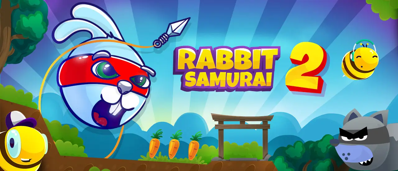 Rabbit Samurai 2 – Kostenloses Plattformspiel zum Spielen online
