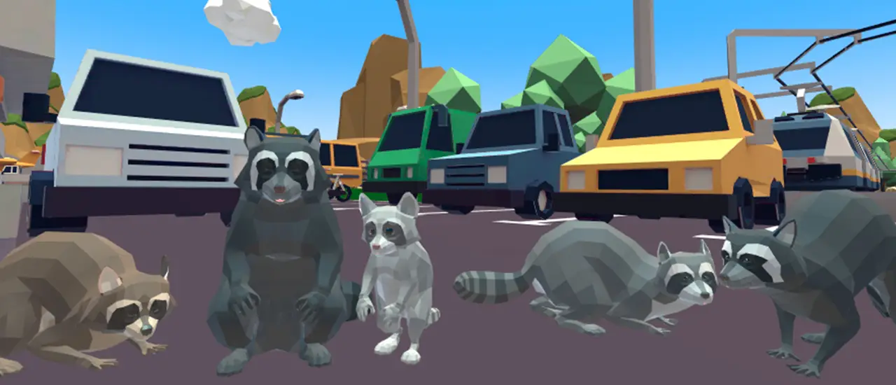Raccoon Adventure City Simulator 3D