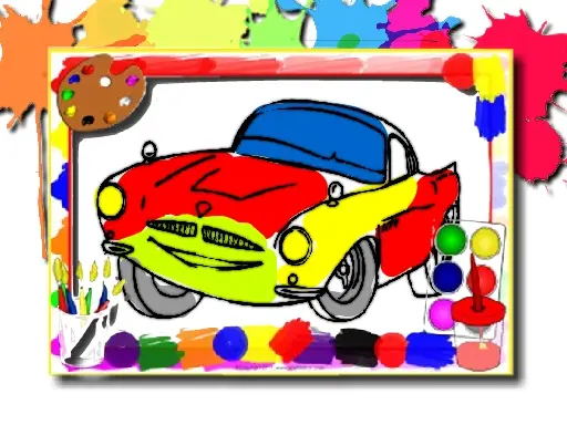 Racing Cars Coloring Book - Free Online Play Game for Kids