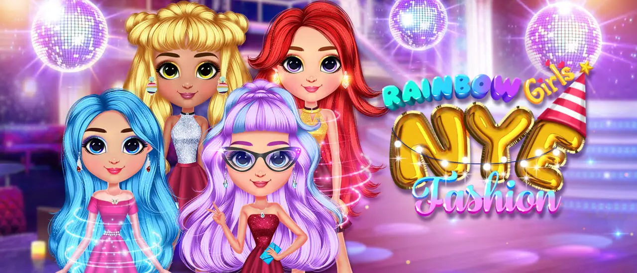 Rainbow Girls NYE Fashion - おしゃれゲームで遊ぼう