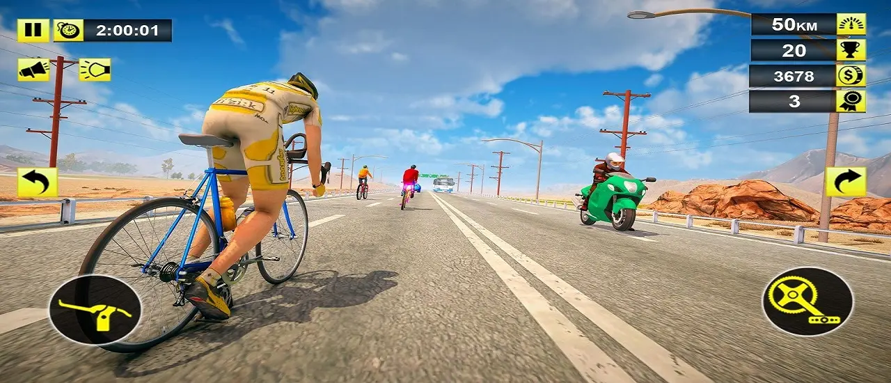 Real BiCycle Racing Game 3D - オンライン自転車レースゲーム無料