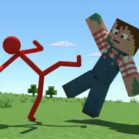 Red Stickman vs Craftmans - Macera ve Dövüş Oyunu