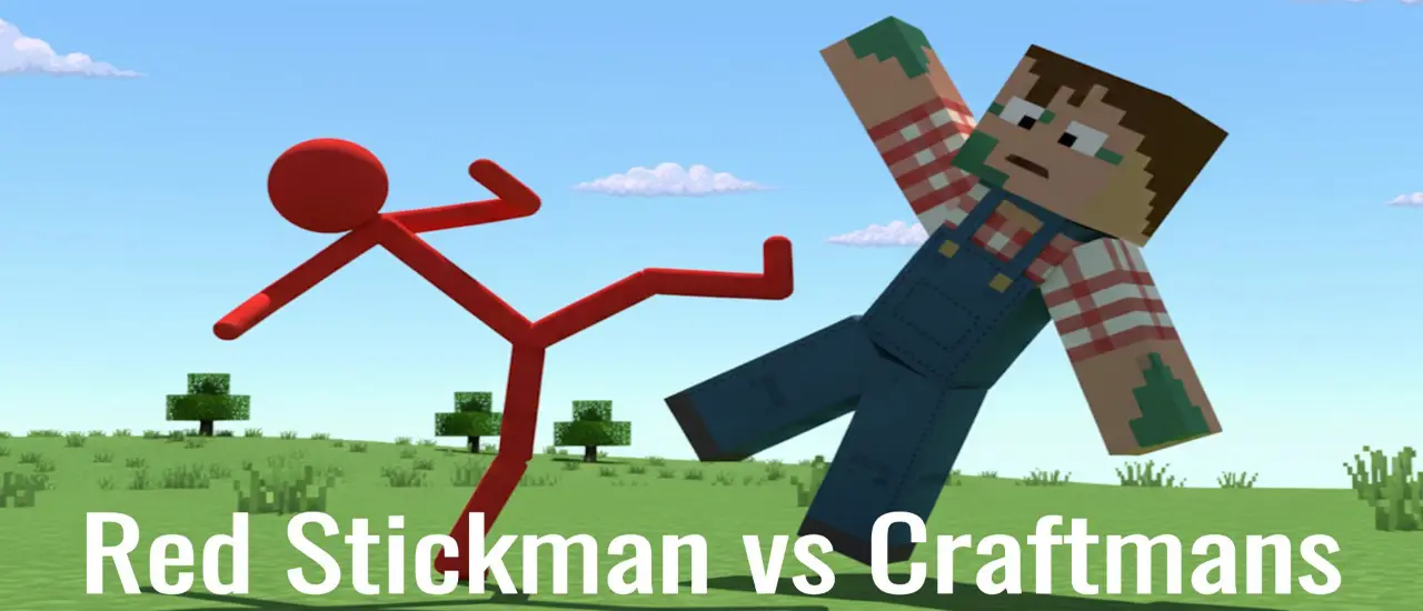 Red Stickman vs Craftmans - Macera ve Dövüş Oyunu
