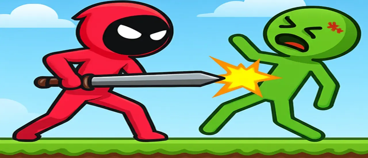 Red Stickman vs Monster School - Play Free Action Game Online