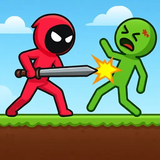 Red Stickman vs Monster School - Play Free Action Game Online