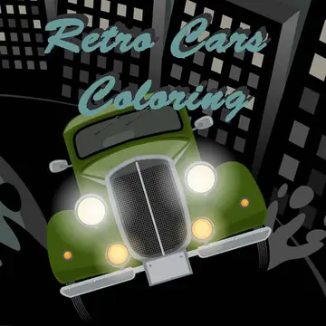 Retro Cars Coloring - Jeu de coloriage en ligne gratuit pour enfants