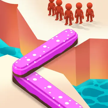 Rotate Bridge 3D - Juego Casual para Construir Puentes y Rescatar NPC