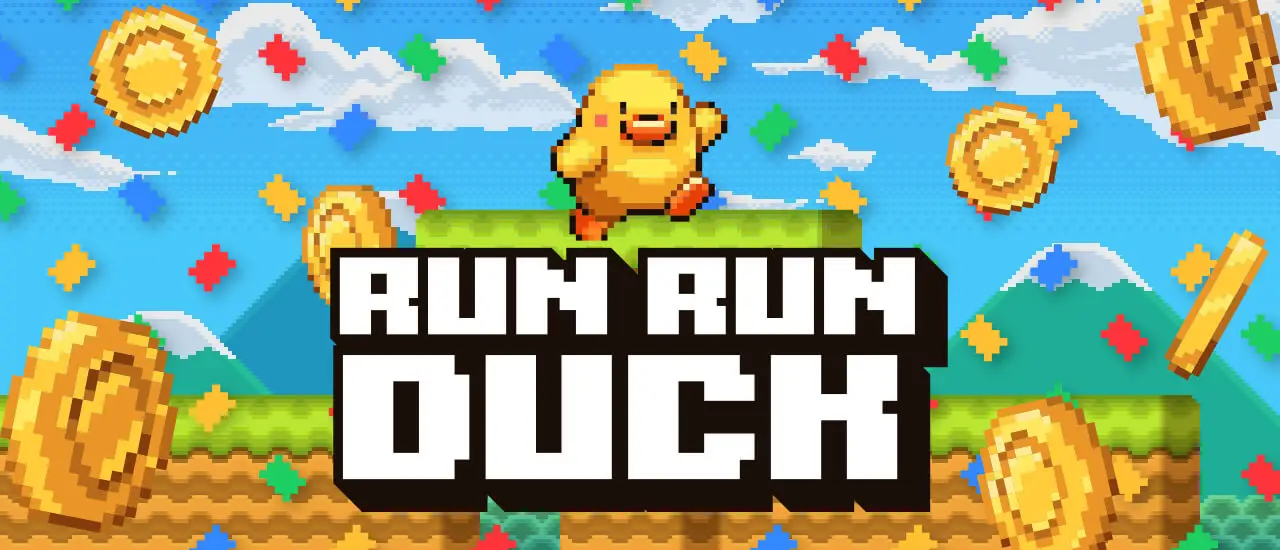 Run Run Duck - Jeu de plateforme pixel gratuit à jouer en ligne