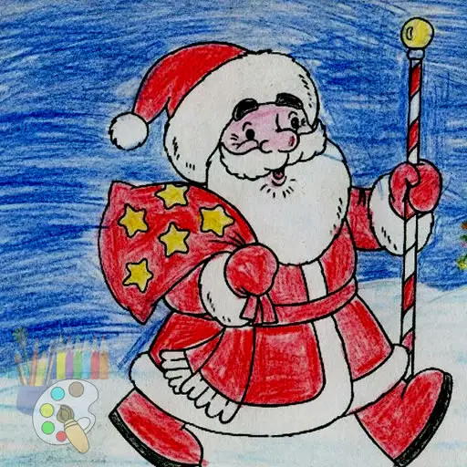 Santa Claus Coloring Game - Free Holiday Coloring for Kids