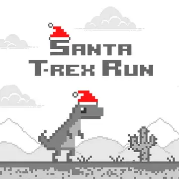 Santa T Rex Run - Jeu de course dino pixel gratuit en ligne