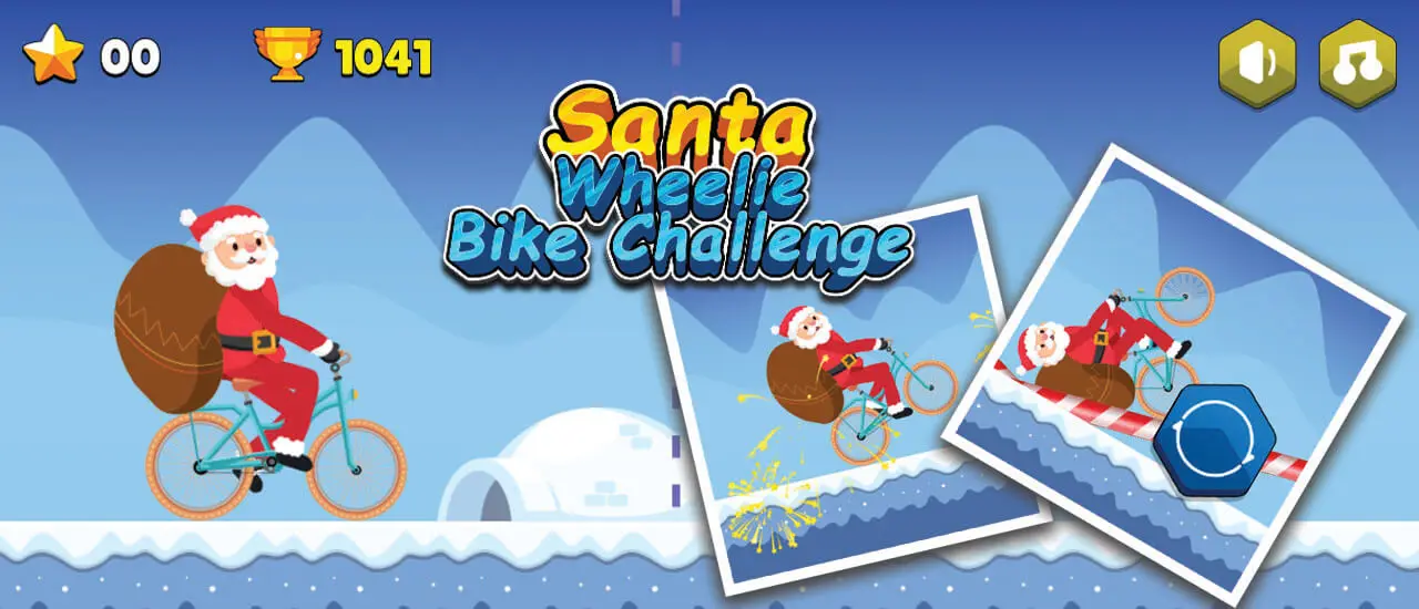 Santa Wheelie Bike Challenge – Kostenloses Fahrradspiel online spielen
