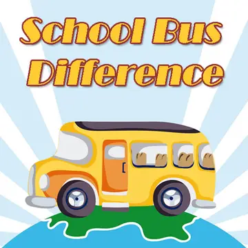 School Bus Difference Ücretsiz Çocuklar ve Boyama Oyunu