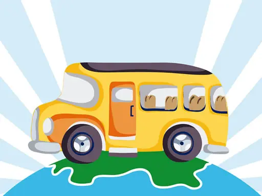 School Bus Difference - Jeu de coloriage en ligne gratuit