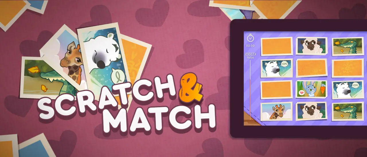 Scratch & Match Animals - Juego para jugar y aprender con animales gratis