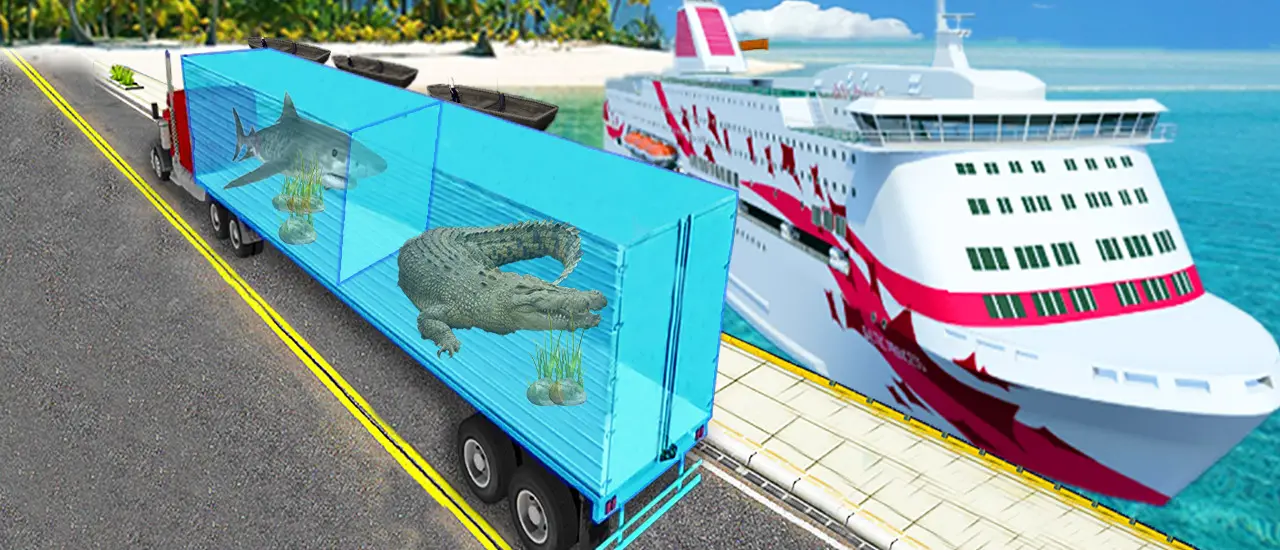 Sea Animal Cargo Truck - Jogue Online Grátis de Corrida e Transporte