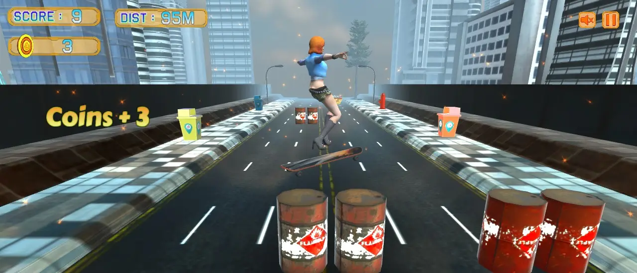 Skater Girl - Jogo de Corrida 3D para Jogar Grátis