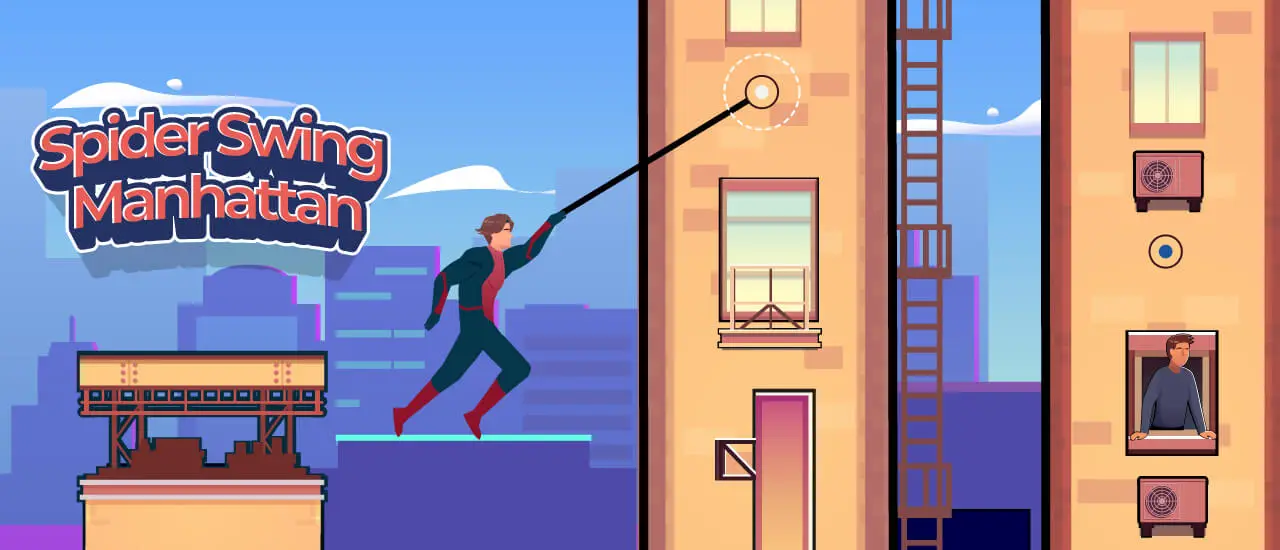 Spider Swing Manhattan - Jeu d'Agilité en Ligne Gratuit
