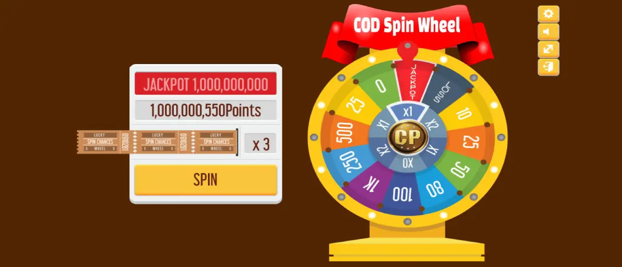 Spin Wheel Earn Cod Points - Ücretsiz Oyna ve Kazan