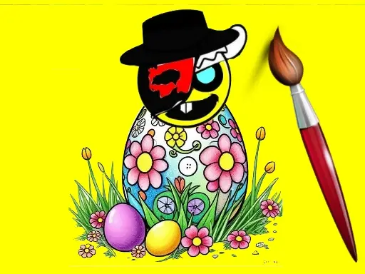 Sprunki Easter Coloring - Jeu de coloriage en ligne gratuit pour enfants