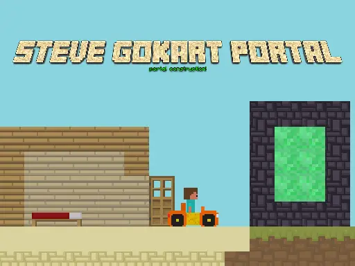 Steve Go Kart Portal - Jeu d'Aventure en Ligne Gratuit