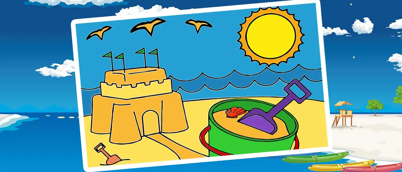 Páginas para Colorir de Verão - Jogue e Divirta-se Online Grátis