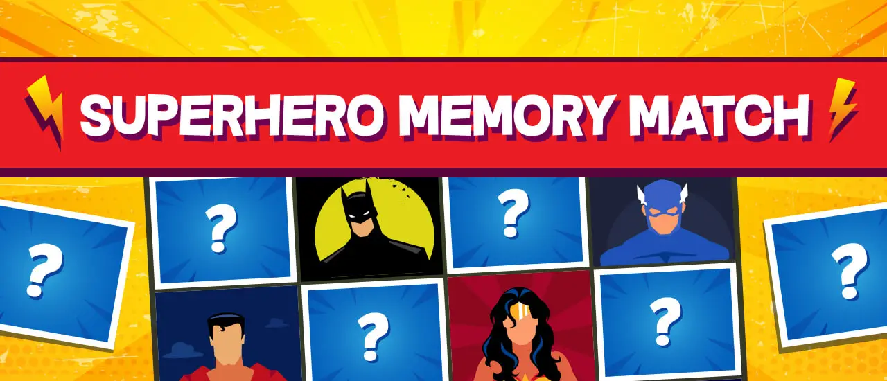 Superhero Memory Match - Ücretsiz Oyna ve Eğlenceli Bulmaca Oyunu