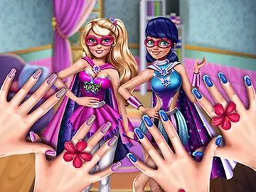 Superhero Princesses Nails Salon - Play Game for Kids & Girls