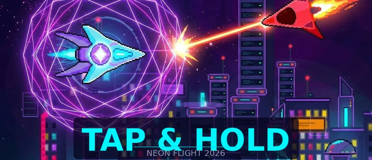 Tap-Hold: Neon Cyberpunk Flight Arcade - Play Game Free