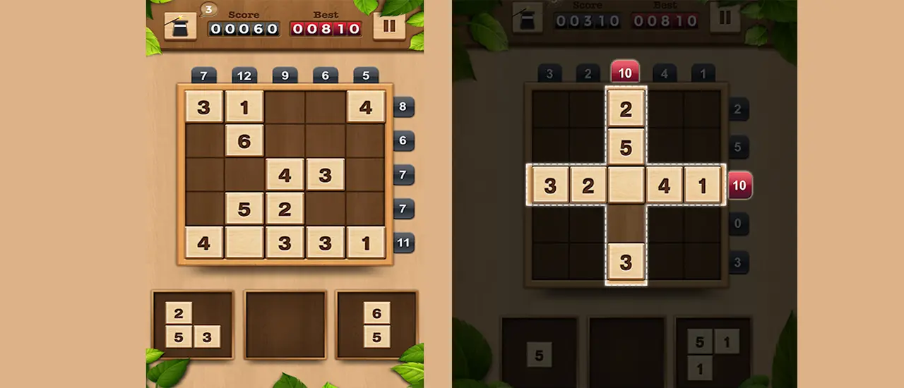 TENX Wooden Number 10X Puzzle Game