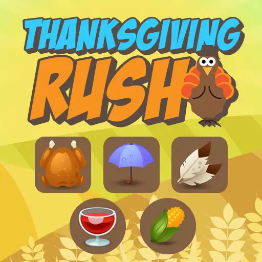 Thanksgiving Rush: Juego de Puzzle Match-3 Gratis para Jugar en Línea