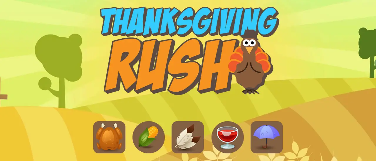 Thanksgiving Rush: Juego de Puzzle Match-3 Gratis para Jugar en Línea