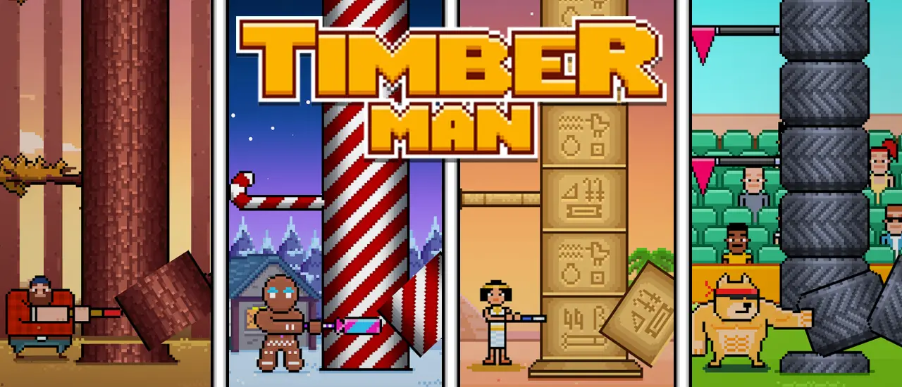 Timberman - Jeu d'adresse et de coupe de bois gratuit