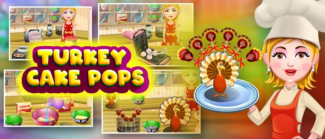 Turkey Cake Pops - Jeu de Cuisine Facile pour Fêter Thanksgiving
