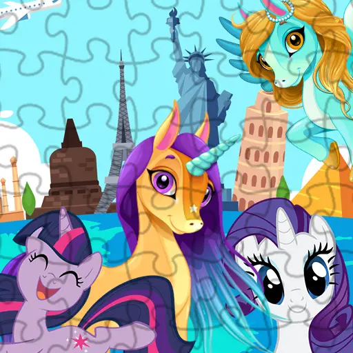 Unicorns Travel The World Puzzle – Kostenloses Spiel online spielen
