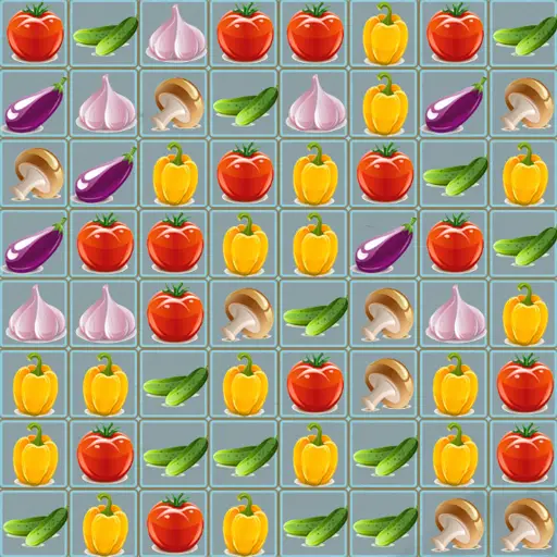 Vegetables Match 3 Deluxe - Play Free Match-3 Puzzle Game Online