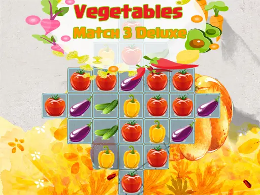 Vegetables Match 3 Deluxe - Play Free Match-3 Puzzle Game Online
