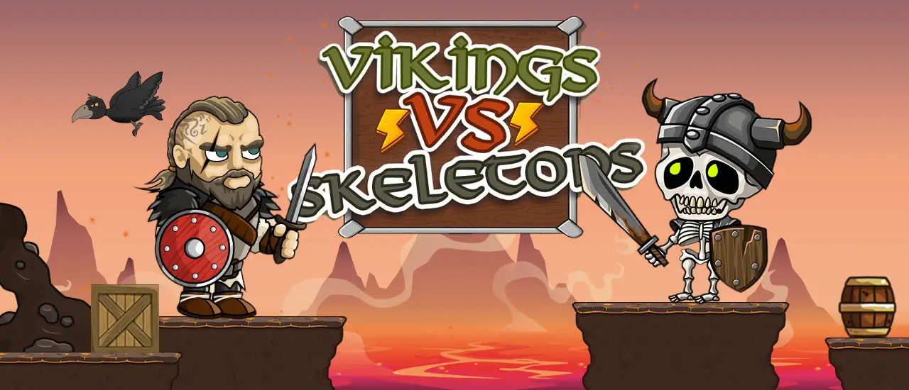 Vikings vs Skeletons: Juego online gratis de aventuras en 2D