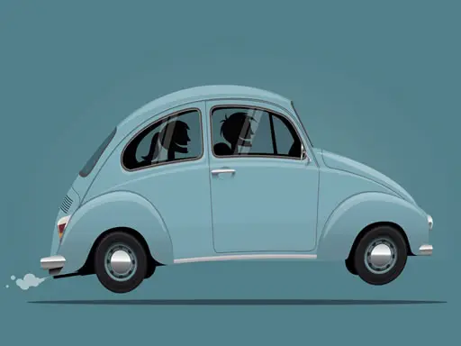 Vintage Sports Car Difference Ücretsiz Çocuklar ve Boyama Oyunu