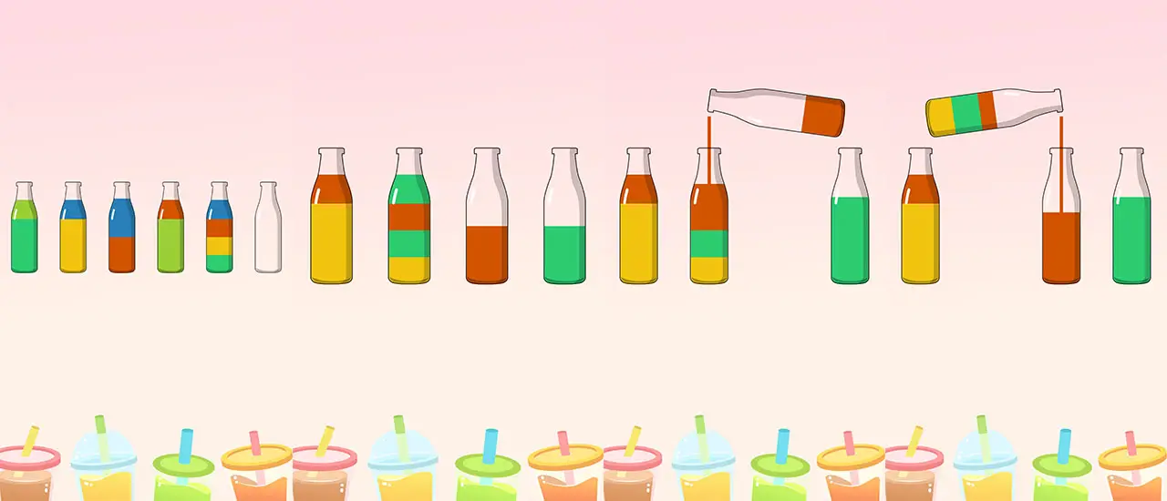 لعبة ترتيب الألوان Water Sort Puzzle - لعبة ذكاء مجانية أونلاين