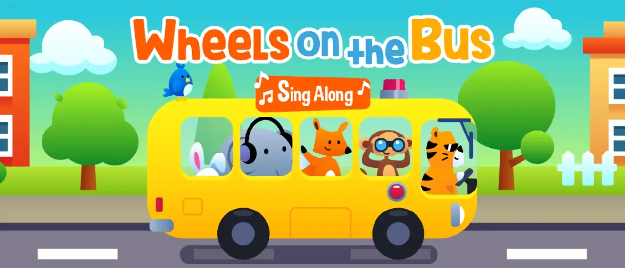 Wheels On the Bus - Kids Play Game with Animal Characters