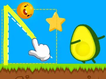 Wheres My Avocado Draw Lines - Jeu de Puzzle Gratuit