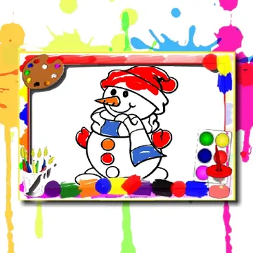 Winter Malbuch online kostenlos spielen – Malspiel für Kinder