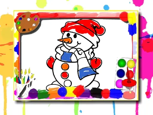 Winter Coloring Book - Free Online Art Game for Kids and Adults