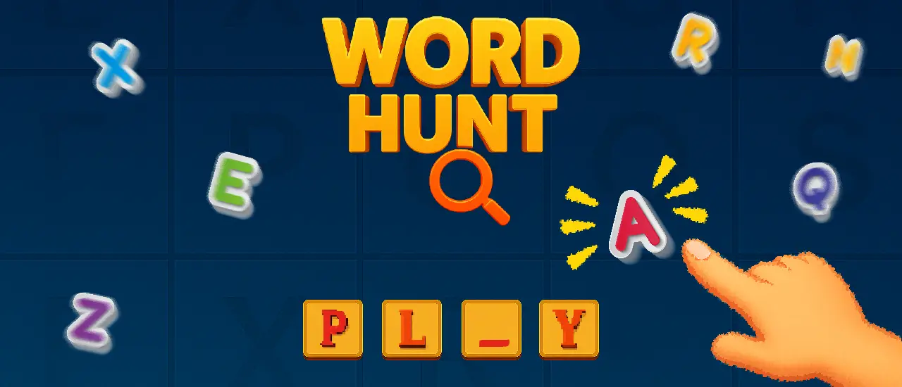 Word Hunt - Juego de palabras educativo y rápido para jugar en línea gratis