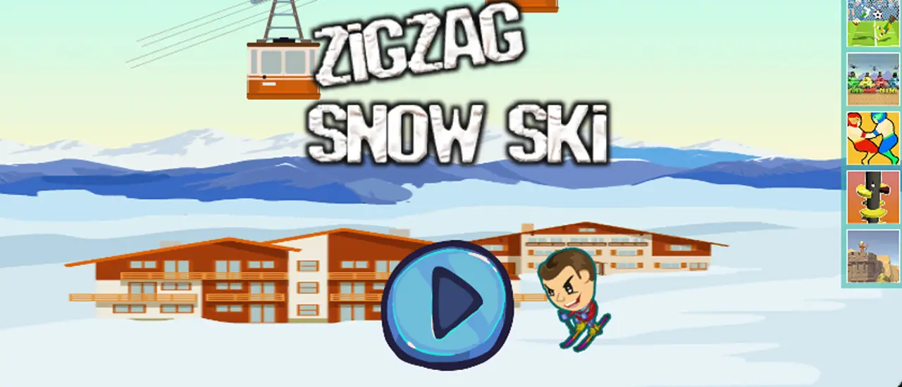 ZigZag Snow Ski - Jogue Online e Grátis em Esqui de Neve