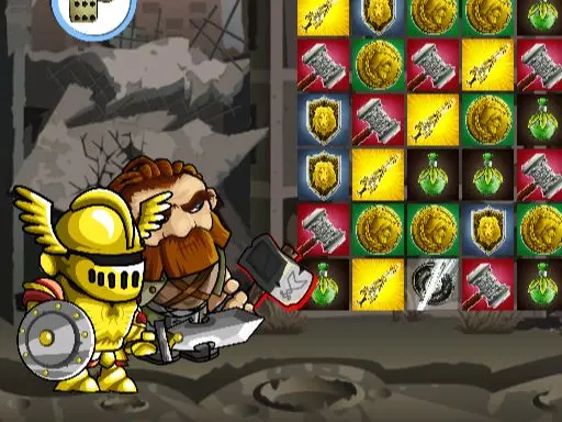 Zombie vs Warriors لعبة أكشن ومطابقة 3 مجانية للعب أونلاين