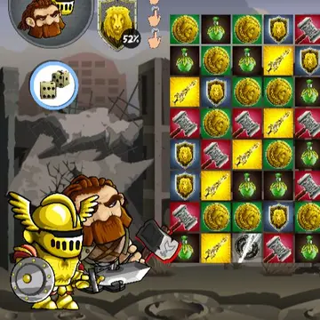 Zombie vs Warriors لعبة أكشن ومطابقة 3 مجانية للعب أونلاين