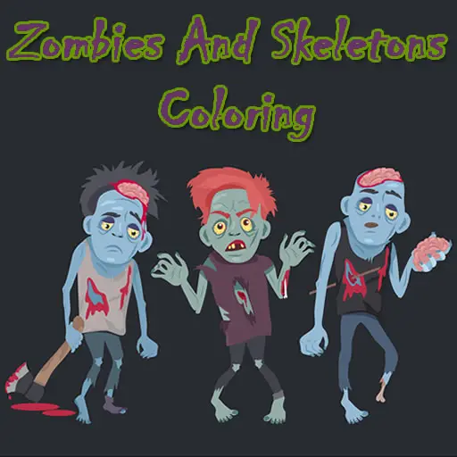 Zombies And Skeletons Boyama Oyunu - Ücretsiz Çocuklar ve Yetişkinler İçin Online Oyna